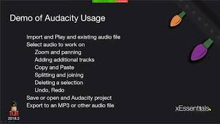 xEssentials E19 Audacity Basics