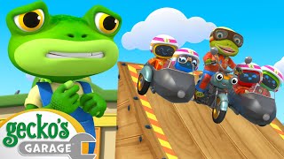 Grandma's Stunt Motorbike! | Gecko's Garage | New Episode | Trucks For Children | Cartoons for Kids