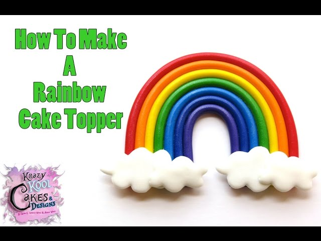 How to Make A Fondant Rainbow Cake Topper - SugarHero