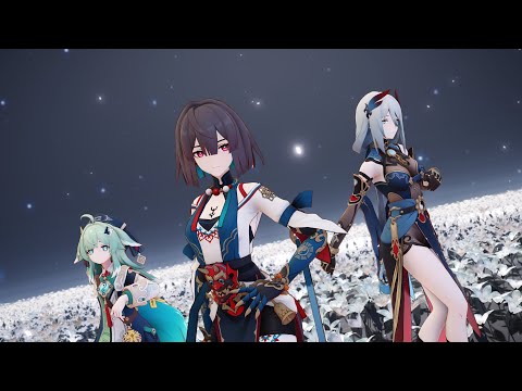 静かなる虚星 MMD】『妄想疾患□ガール』#藿藿 #Huohuo #フォフォ #雪衣