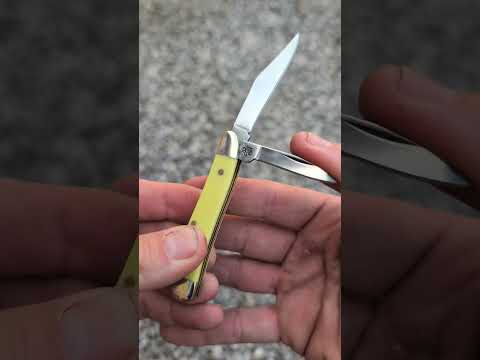Case Yellow Delrin Peanut Pocket Knife 