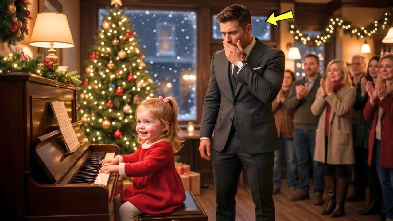 Domnule… Am învățat acest cântec de la mami. Fetița cântat la pian  iar CEO ul singuratic încremenit