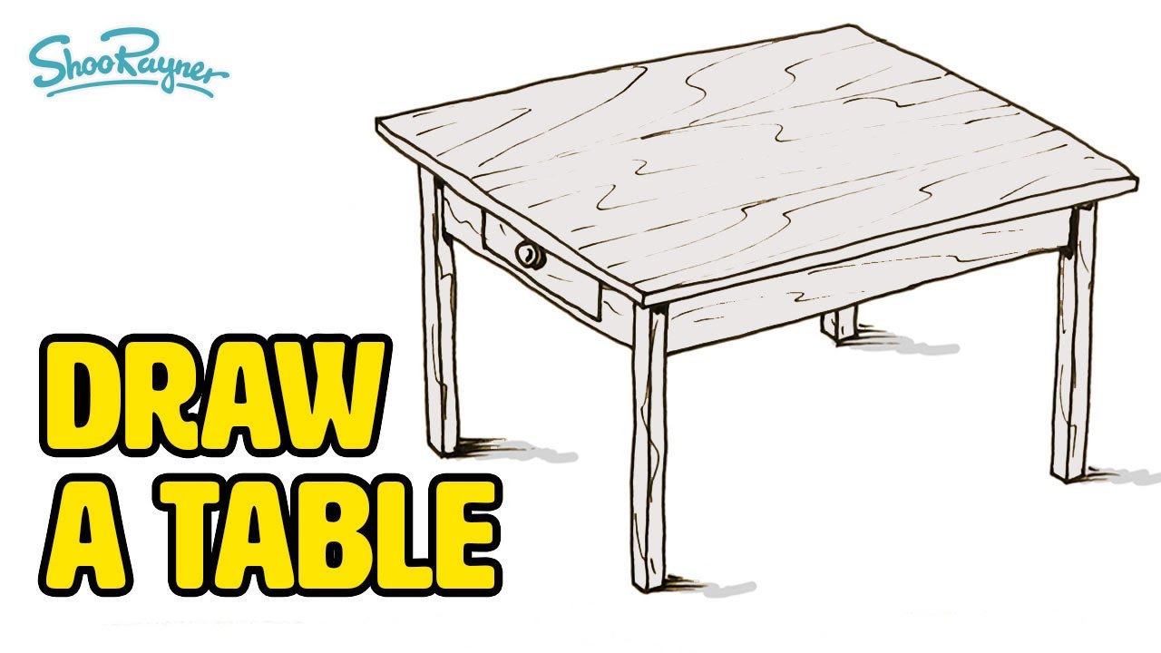 HOW TO DRAW A TABLE With Easy Step By Step Instructions YouTube