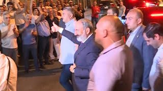 Armenia PM Nikol Pashinyan arrives at party headquarters | AFP Images