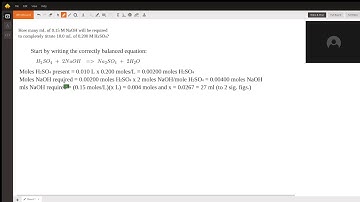 Calculating volume of base needed to neutralize an acid