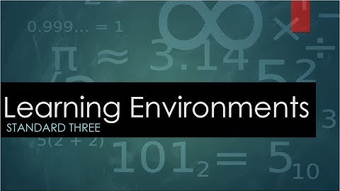 AECT Standard 3 Learning Environments