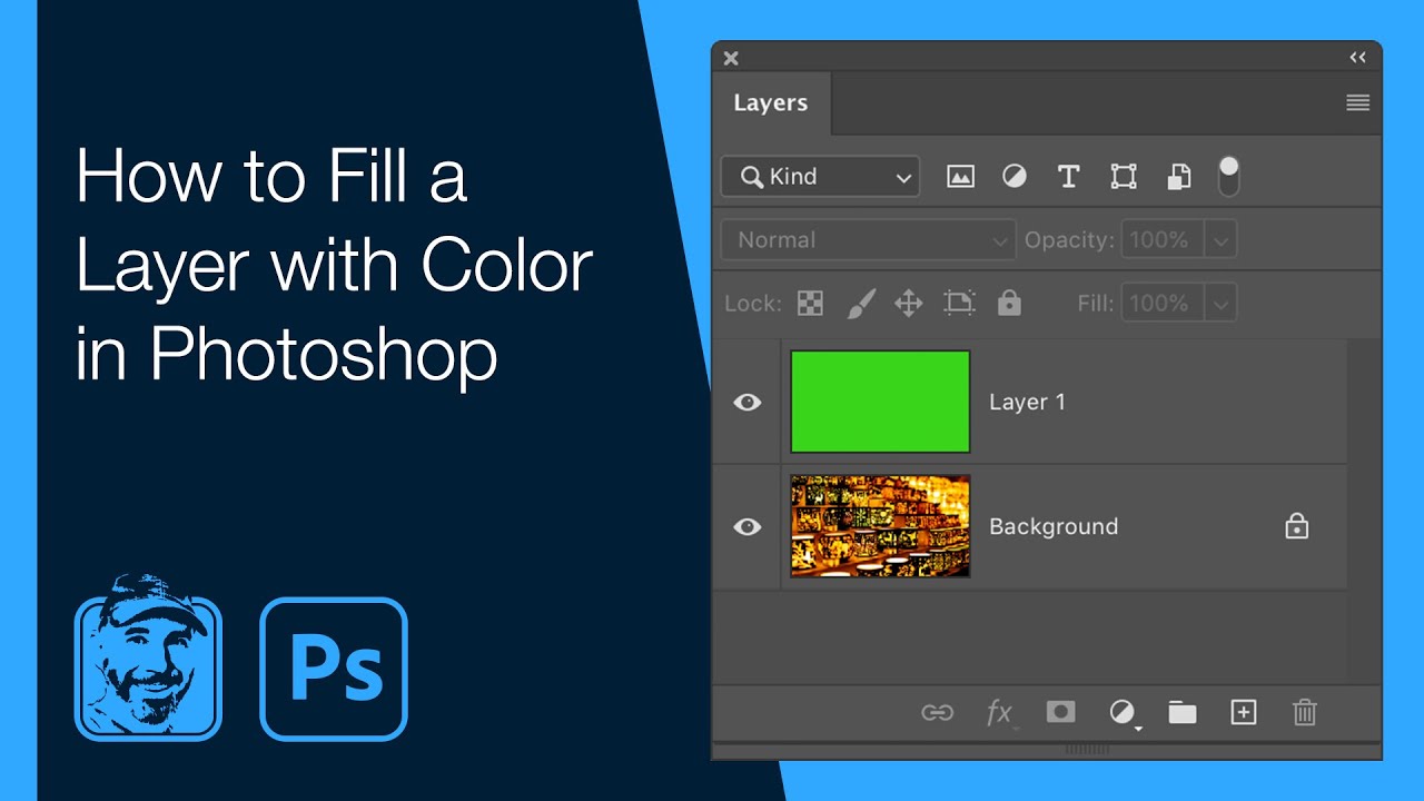 How to Fill a Layer with Color in Photoshop - YouTube