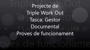 Proves del Funcionament del Gestor Documental  OpenProDoc