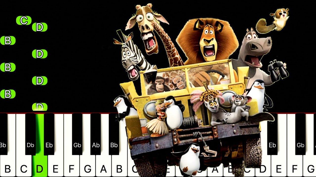 Hans Zimmer - Zoosters Breakout Madagascar  EASY Piano Tutorial by Cristian Chifan