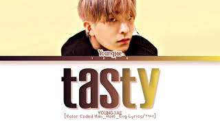 Video voorbeeld van "Youngjae (영재) - Tasty (Color Coded Han|Rom|Eng Lyrics/가사)"
