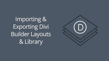 Importación y exportación de diseños y colecciones de bibliotecas de Divi Builder