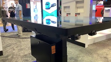 InfoComm 2019: Peerless-AV Demos a Motorized Tilting Tabletop Cart