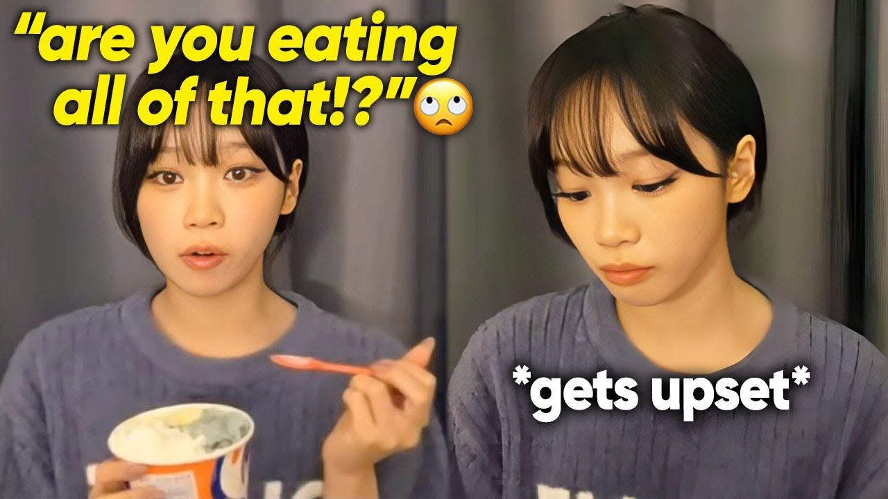 CHAEWON hesitates to finish her food when a fan comments about her gaining weight