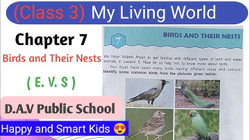 Class 3 || My Living World (E. V. S) || ch - 7 ||Birds and their Nests||  Dav Public School ||