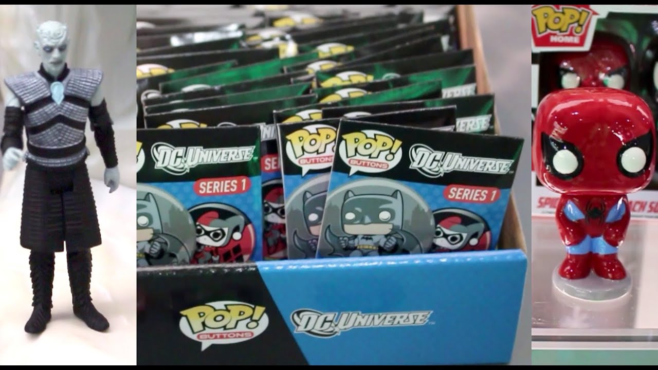 2016 New York Toy Fair Funko Booth Funko Pop Pins Reaction Figures Buttons Home Mugs Ceramics Video