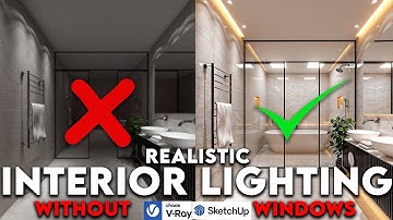 Create Realistic Interior lighting in a room without Windows | Sketchup & V-Ray