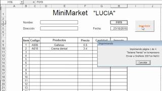 Sistema Tienda en excel