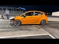 Two fiesta sts at the drag strip first time with the s290
