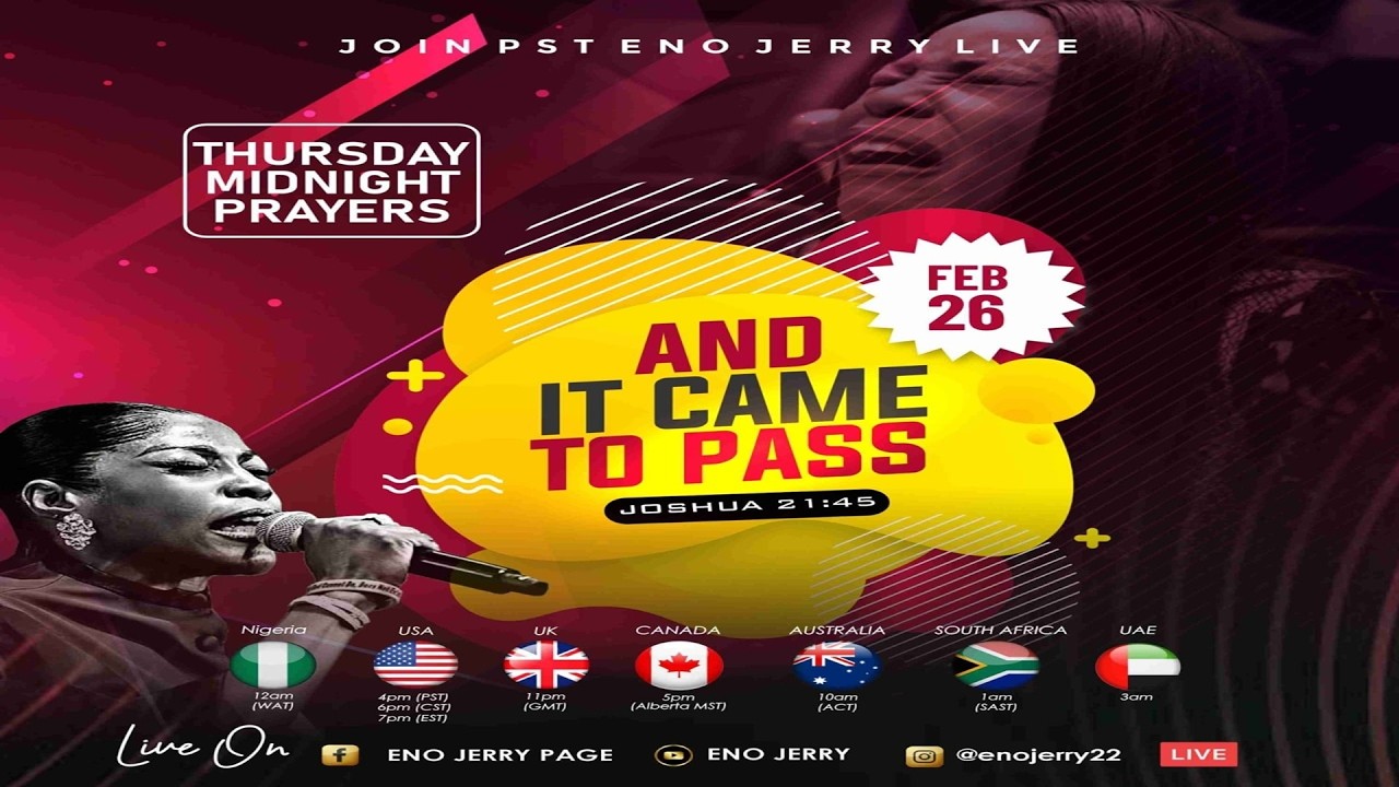 THURSDAY MIDNIGHT PRAYERS || AND IT CAME TO PASS || 26/02/26