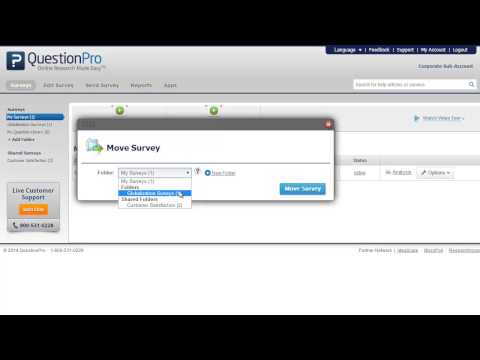 How to move surveys within accounts in QuestionPro