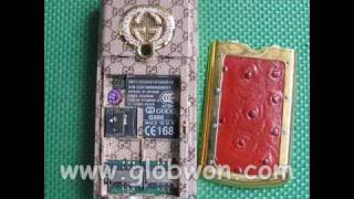 gucci g800 gold silver diamond phone