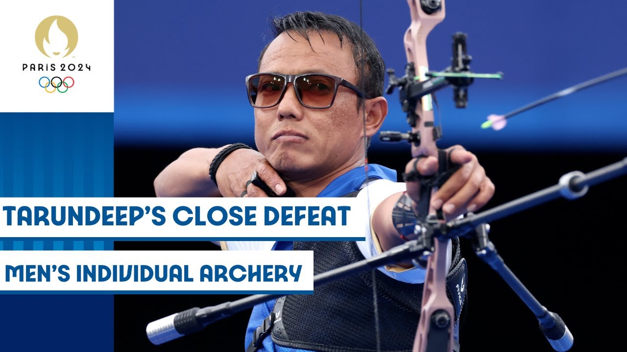 Tarundeep Rai falls to Tom Hall in men's individual archery 🏹 | Paris 2024 highlights