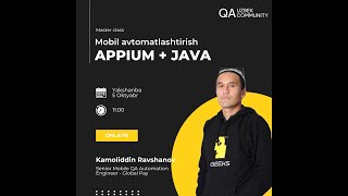 Mobil dasturlarga Appium+Java yordamida avtotest yozish
