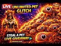 LIVE 🔴 Unlimited Crystalline pet Glitch + Free Redeem Code Giveaway | Steal a pet Giveaway