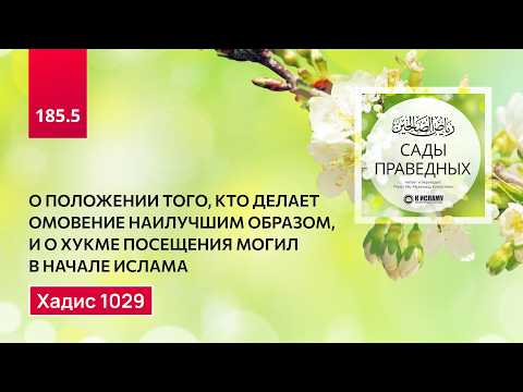 185.5 Сады праведных. О награде тому, кто делает омовение по Сунне Пророка ﷺ. Хадис 1029. Часть 1