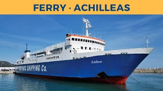 Arrival and departure of ferry ACHILLEAS, Kymi (Skyros Shipping Co.)