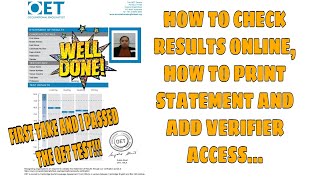 How to check your OET results, print results statement and add NMC access for verification Part 2