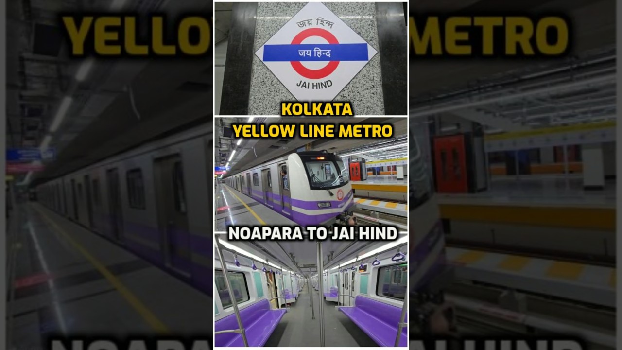 Kolkata Yellow Metro Line. Noapara to Jai Hind Airport. #KolkataYellowLineMetro #JaiHindStation
