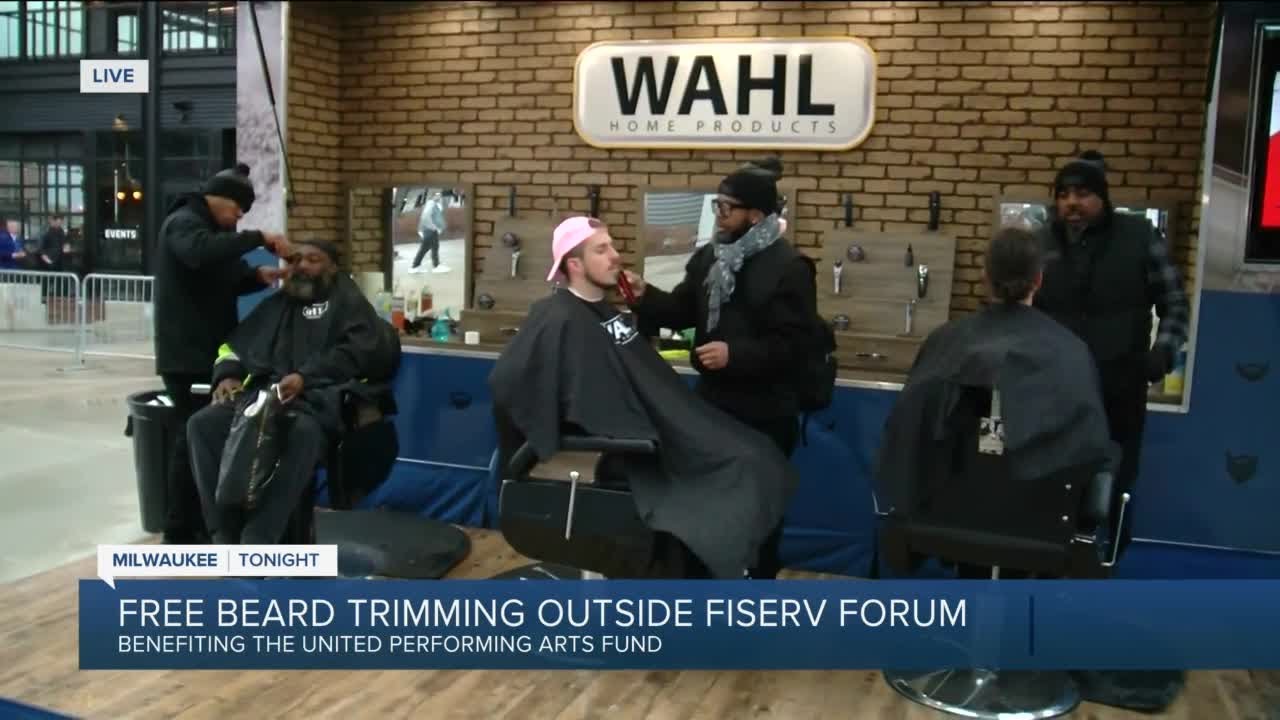 Free haircuts underway in Milwaukee's Deer District YouTube