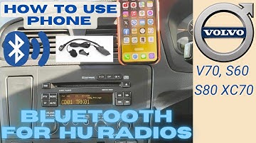 VOLVO BLUETOOTH ADAPTER BlueMusic FOR HU RADIO, HOW TO INSTALL & USE CELLPHONE HAND-FREE.