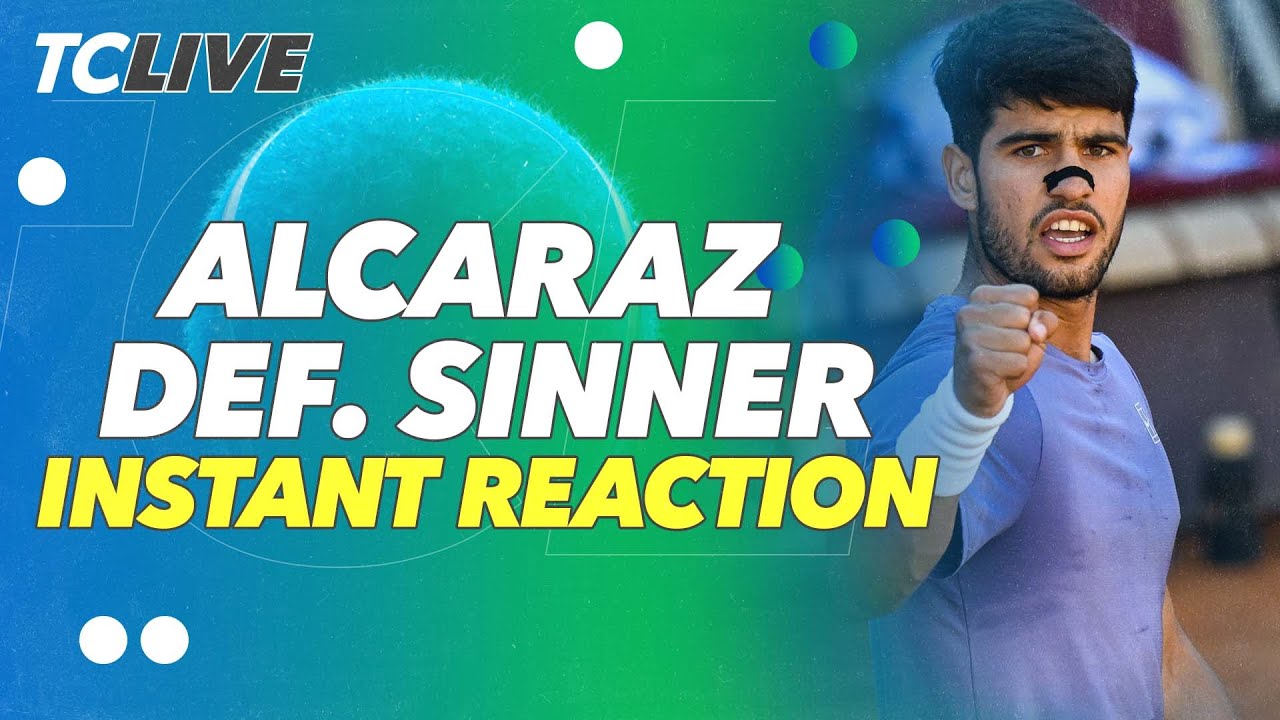 Courier & Roddick react to Alcaraz's STUNNING win vs Sinner in Rome final