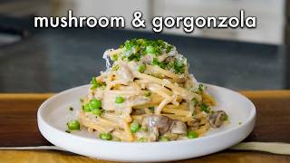 Mushroom and Gorgonzola Pasta