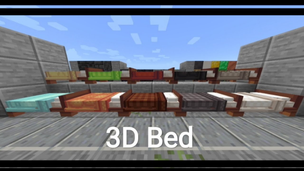 riview texture pack keren bed 3D DLL untuk minecraft mcpe 1.19 - YouTube