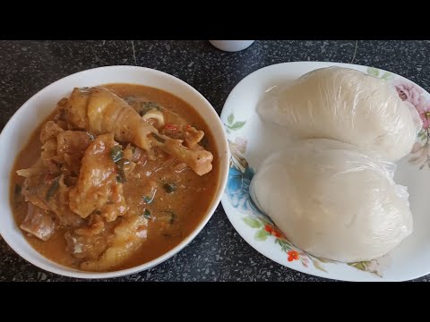 How to make OFE NSALA(white soup) with yam flour. #igbo white soup