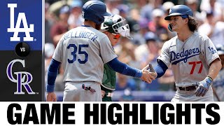 Dodgers vs. Rockies Game Highlights (7/31/22) | MLB Highlights