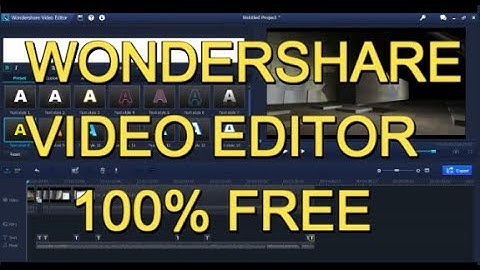 Wondershare video editor full version