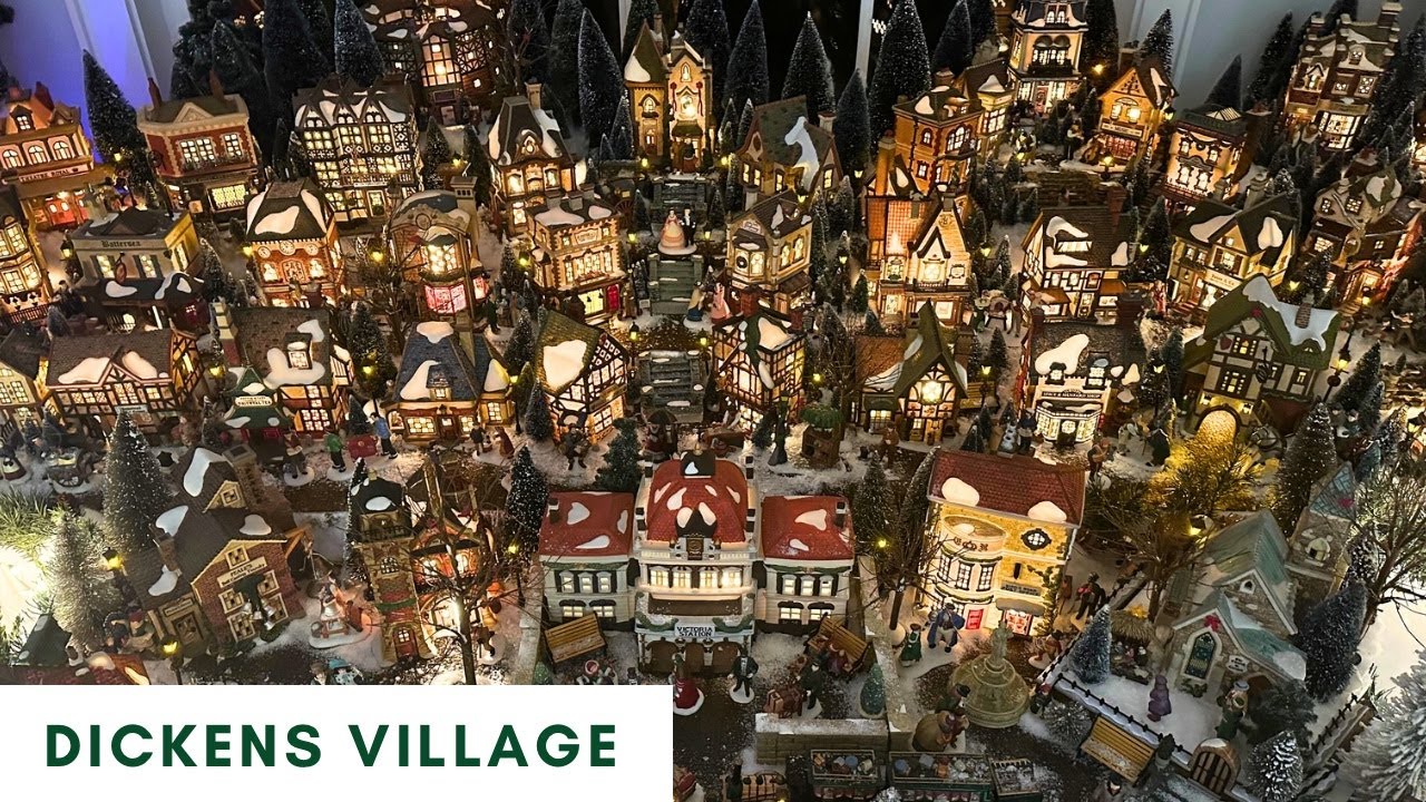 Setting up my Dickens Christmas Village - 100 buildings
