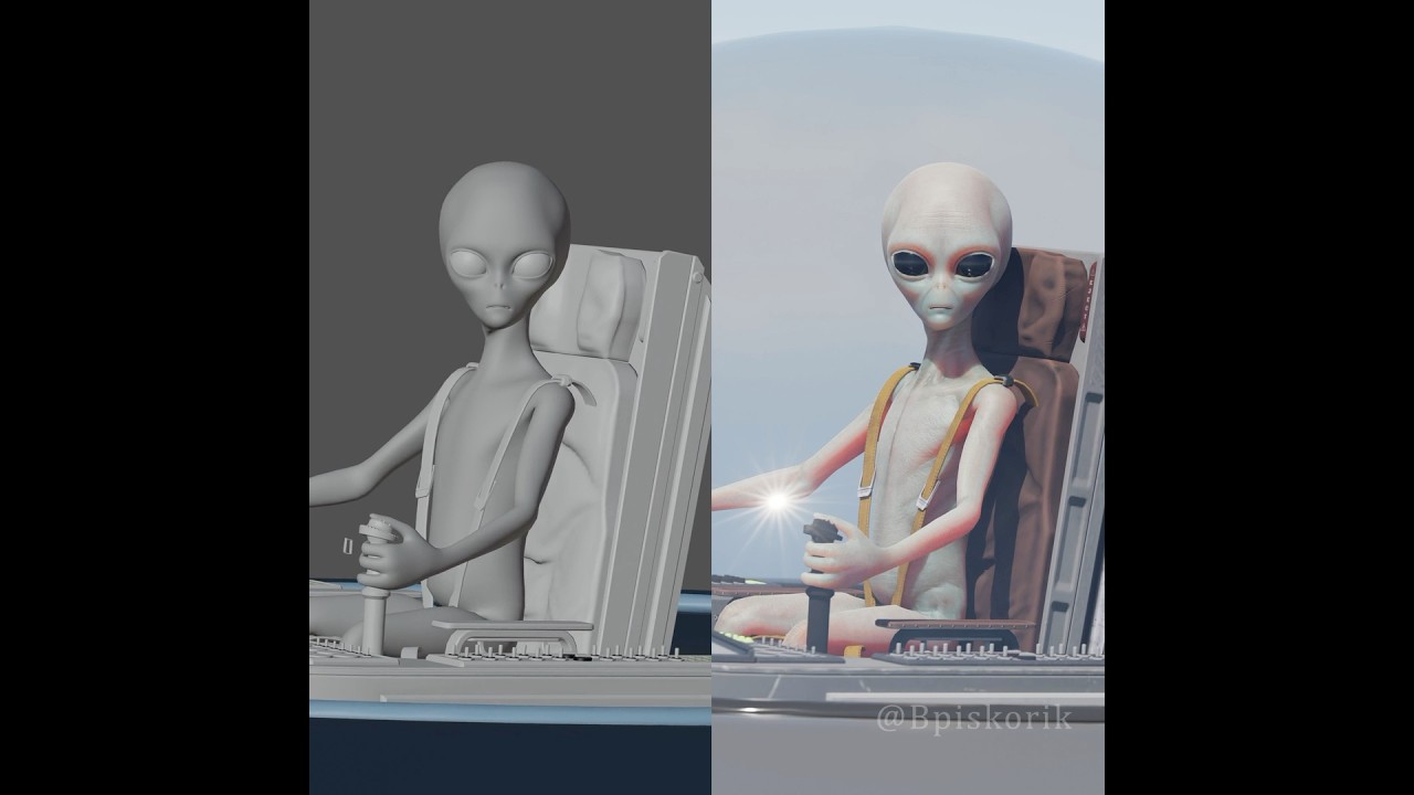 VFX breakdown - Alien encounter