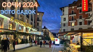 СОЧИ 2024 | ДОЖДЛИВАЯ ПРОГУЛКА ЭСТО САДОК, РОЗА ХУТОР | 8 января ❤️🌊⛰🌴🏖🐬☀️❄️🏂⛷️