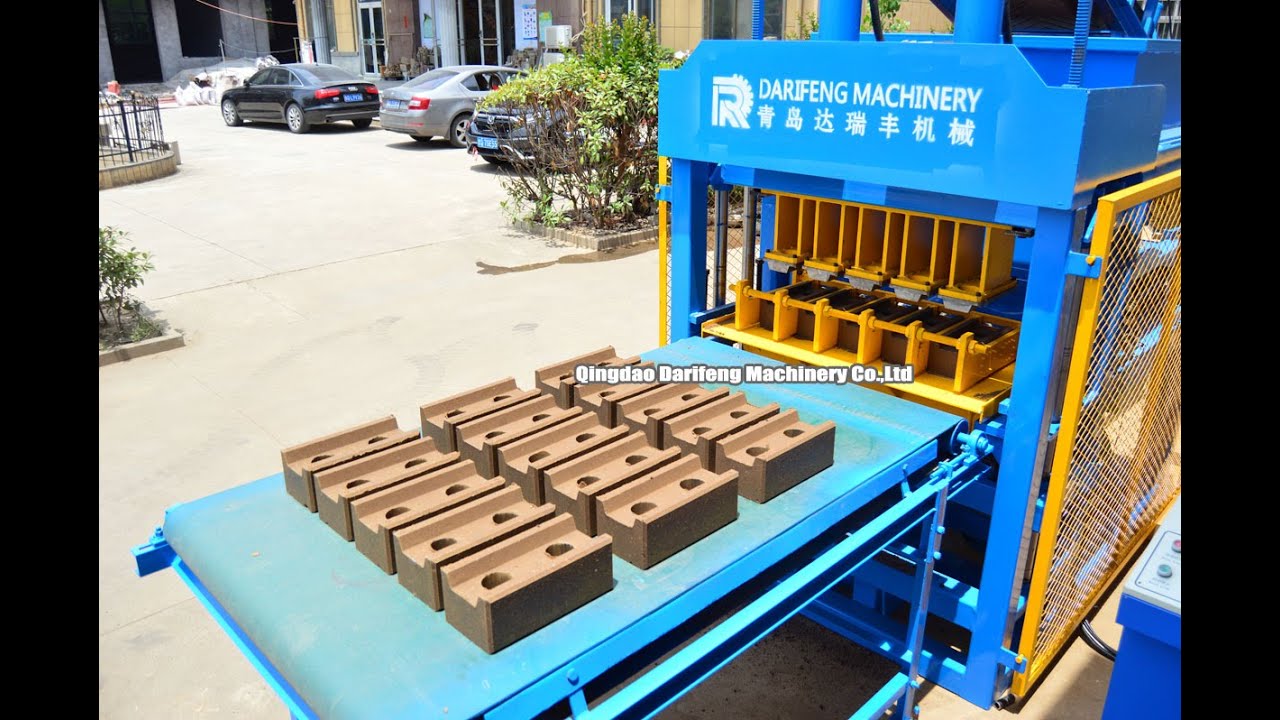 DF5-10 Automatic interlocking clay brick making machine - YouTube
