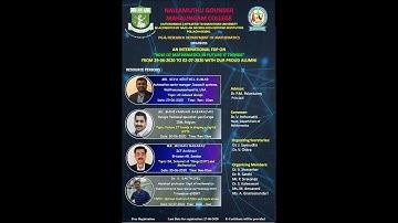 FDP on Role of Mathematics in Future IT and Industrial Trends by Dept of Maths, NGM College