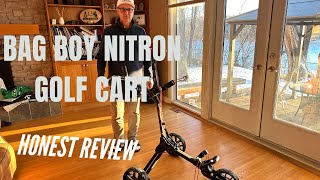 Smooth Moves on the Green: Bag Boy Nitron 3Wheel Golf Push Cart Review! ⛳‍♂