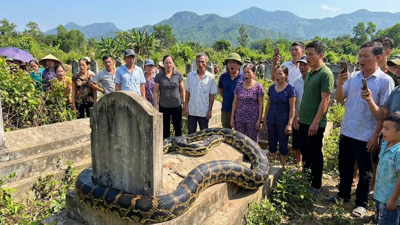 Bí Ẩn Ngôi Mộ Rắn: Lời Nguyền Trăn Vàng Đen Và Sự Thật Sau 3 Ngày Cúng Tế