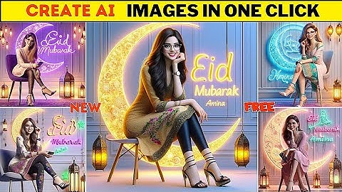 Eid Mubarak Special 🌙 Tiktok Viral 3D Images ||Bing Ai Image Creator || Instagram Viral Post || AI