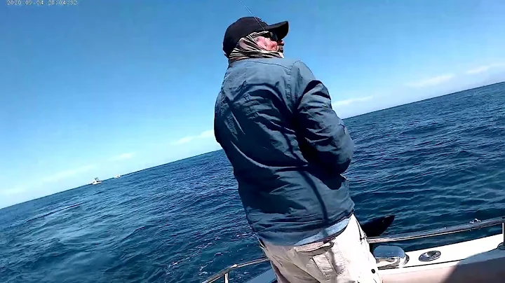 William on his first Striped Marlin in Cabo San Lu...