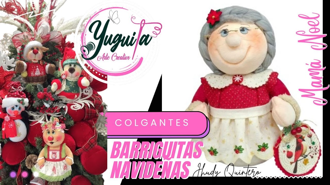Colgantes Barriguitas Navideñas  Mama Noel